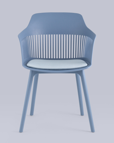 Стул Crocus с подушкой велюр голубой. Фото №6