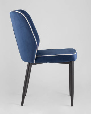 Стул Лоренс велюр синий. Фото
