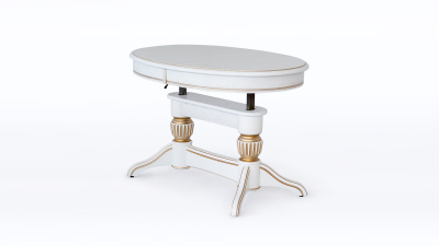 Стол Лира 11 (трансформер) с патиной (резная нога). Фото