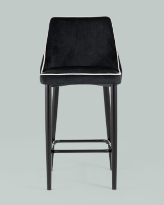Стул полубарный Коби велюр черный фото Стул полубарный Коби велюр черный. Фото