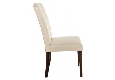Стул деревянный Menson dark walnut  / fabric cream. Фото