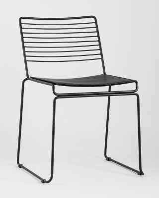 Стул обеденный Danny черный с черной подушкой фото Стул обеденный Danny черный с черной подушкой. Фото №3