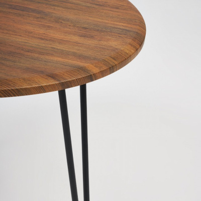 Стол журнальный HURON МДФ/металл, 55*55*45 см, Дуб Американский (ножки черные) фото Стол журнальный HURON МДФ/металл, 55*55*45 см, Дуб Американский (ножки черные). Фото