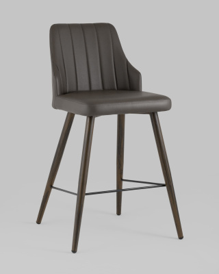 Стул полубарный Коналл экокожа таупе фото Стул полубарный Коналл экокожа таупе. Фото