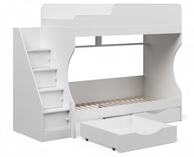 Кровать двухъярусная Р443, белый. Фото