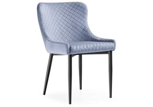 Стул Teo light blue / black. Фото №1