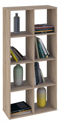 Стеллаж Polini Home Smart, древесина коричневая светлая дуб. Фото №4