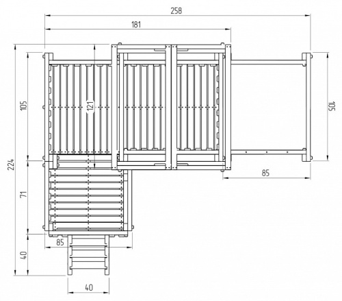 Комплекс игровой ДК10Б, бирюзовый, серый. Фото №9