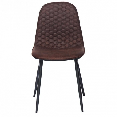 Стул  STORM (mod. 807) металл/экокожа, 46 х 53 х 87 х 49 см, тёмно-коричневый/темно-серый (поставляется по 4 шт). Фото №2