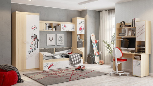 Энерджи набор мебели для детской  дуб сонома/белый. Фото №1