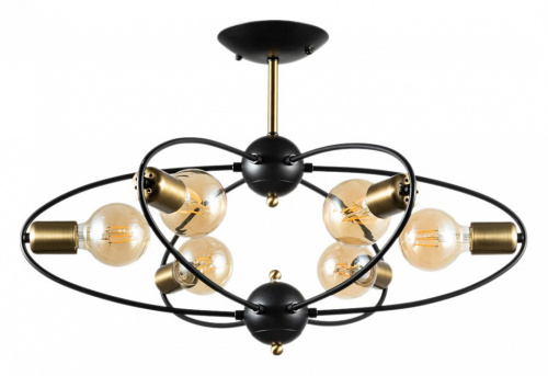 Люстра на штанге Arte Lamp Glasgow A1963PL-6BK. Фото №1