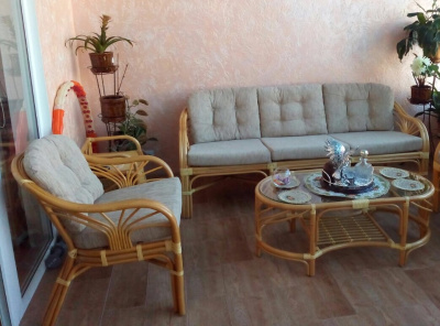 Диван из ротанга 01/14. Фото