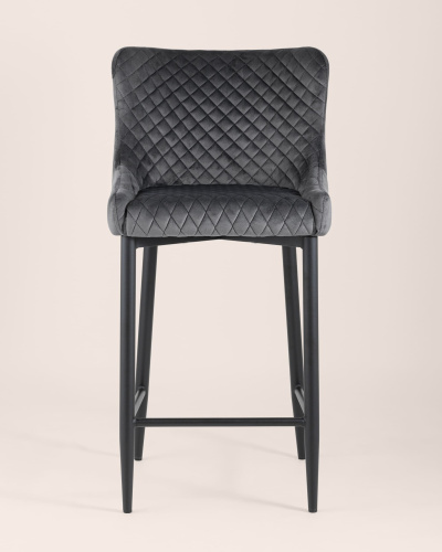 Стул полубарный Ститч велюр серый. Фото №5